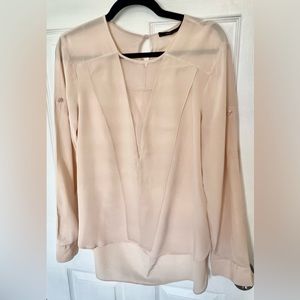 Blush pink silk blouse BCBG Maxazria